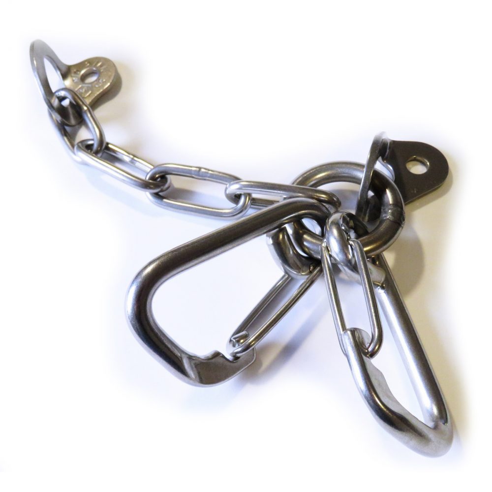 Belay Station With 2 Carabiners INOX 2x ø10mm / 385